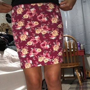 Floral Mini skirt